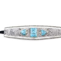 Manchette bohème Kahina | Light/Turquoise