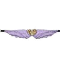 Bracelet cuir Ange | Mauve