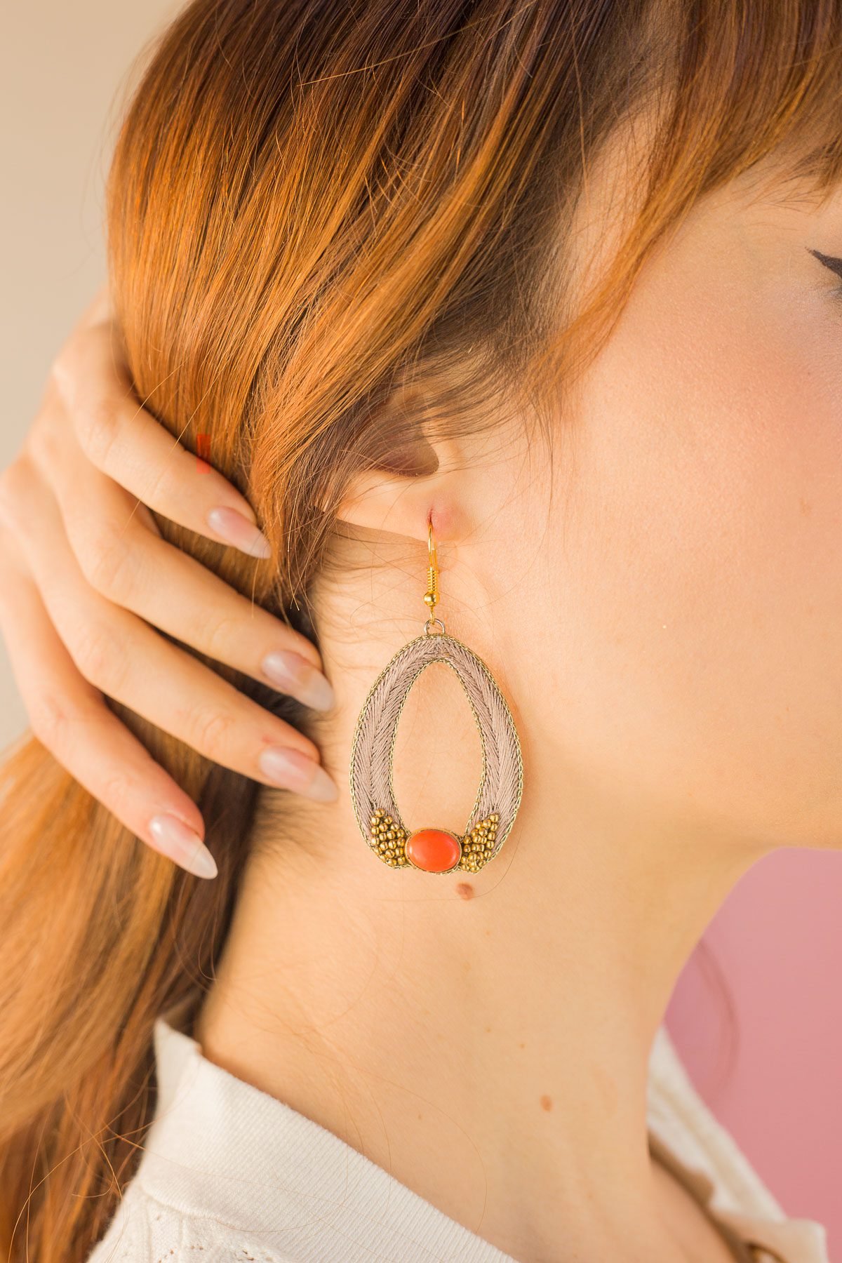 Boucles d'oreilles ethniques Brady | Sand