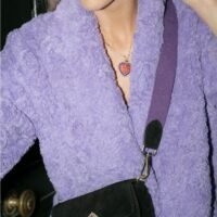 Pochette Amandina | Red / Handle purple