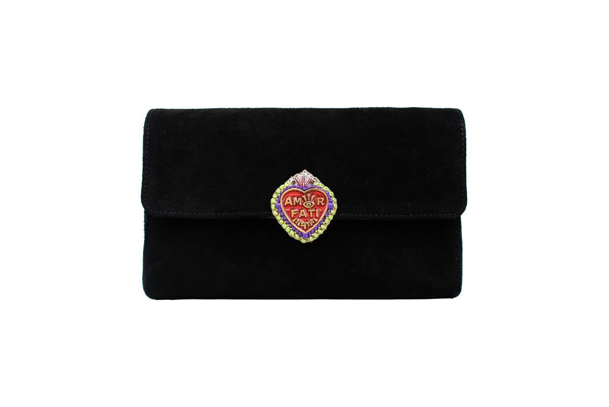 Pochette Amandina | Red / Handle purple