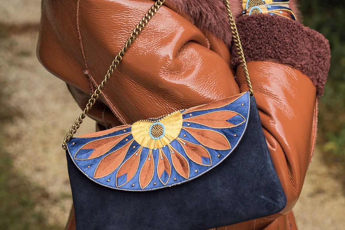 Pochette ethnique Apolonia | Navy/Navy