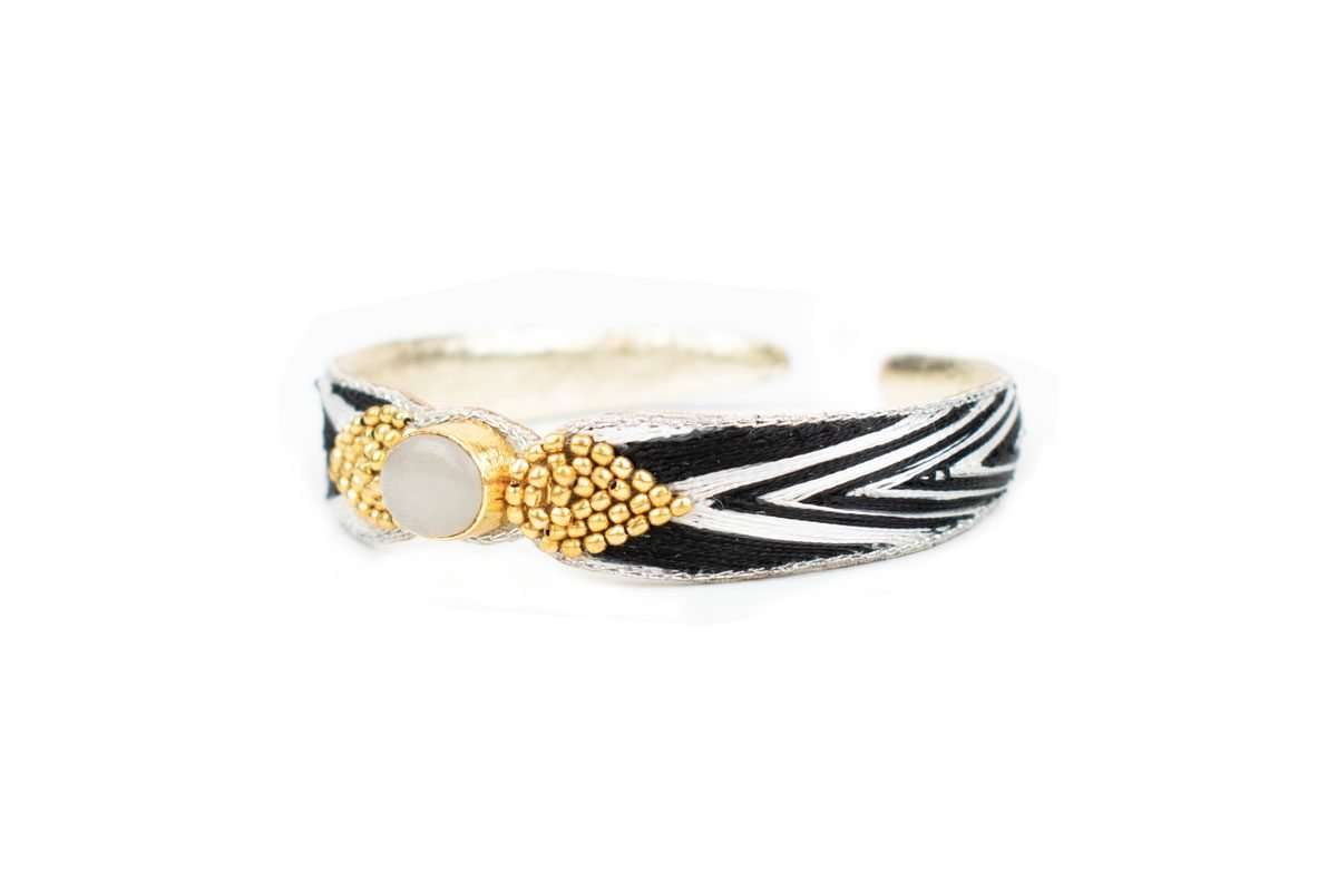 Bangle ethnique Braha | Black Stripes