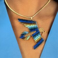 Collier cuir Colyne | Blue Gradiant