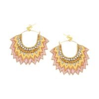 Boucles d'oreilles métalliques Maria | Copper Pink