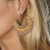Boucles d'oreilles métalliques Maria | Copper Pink