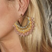 Boucles d'oreilles métalliques Maria | Copper Pink