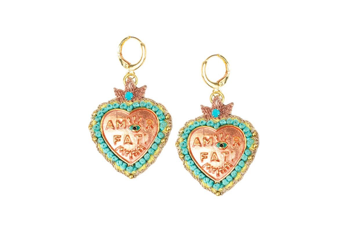 Boucles d'oreilles Amor Peach
