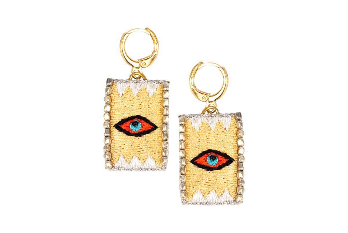 Chapo yellow earrings (boucles d'oreilles)