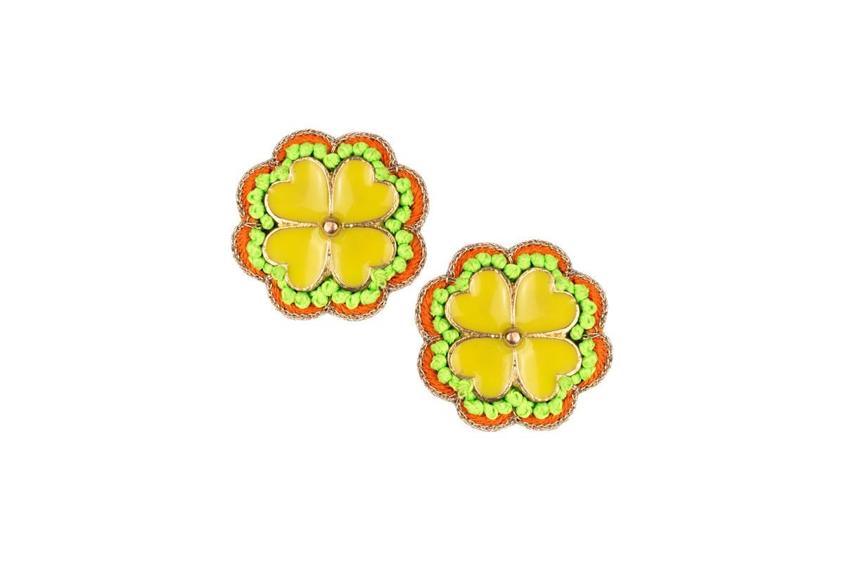 Clips Puces à oreilles (ear chip) Lucky Yellow