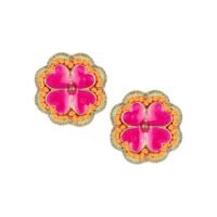 Clips Puces à oreilles (ear chip) Lucky Fushia