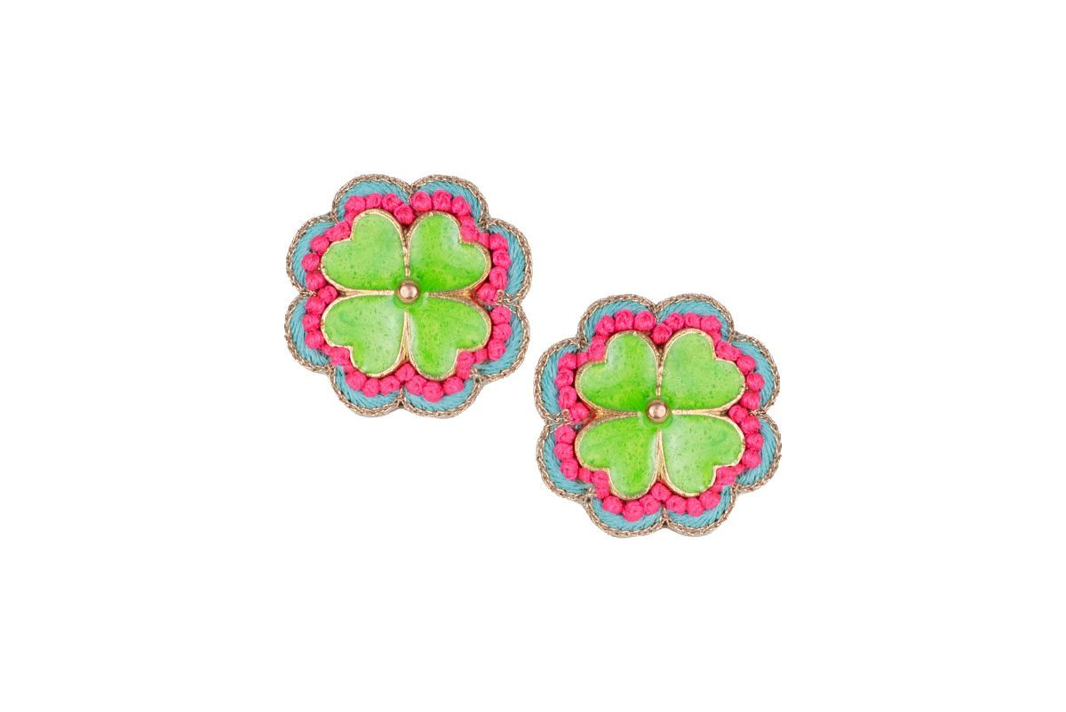 Clips Puces à oreilles (ear chip) Lucky Green
