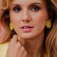 Clips Puces à oreilles (ear chip) Lucky Yellow