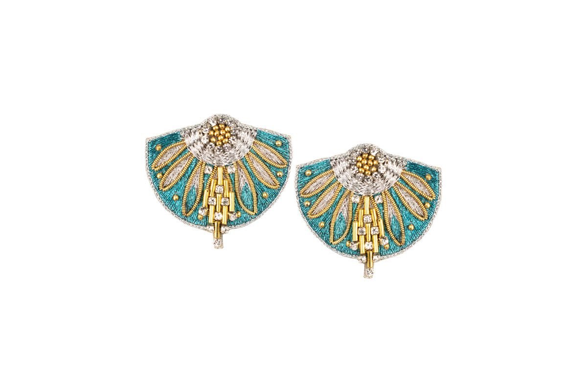 Clips (ear-chips) APEX Metallic Aquamarine