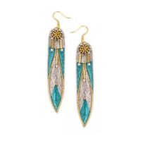 Boucles d'oreilles métalliques Apsa | Aquamarine