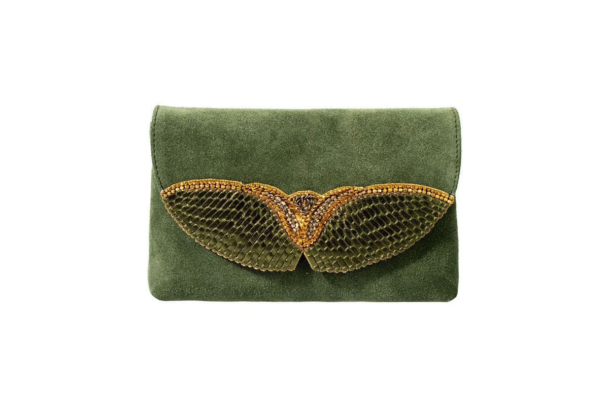 Pochette rock AKU | Kaki metallic