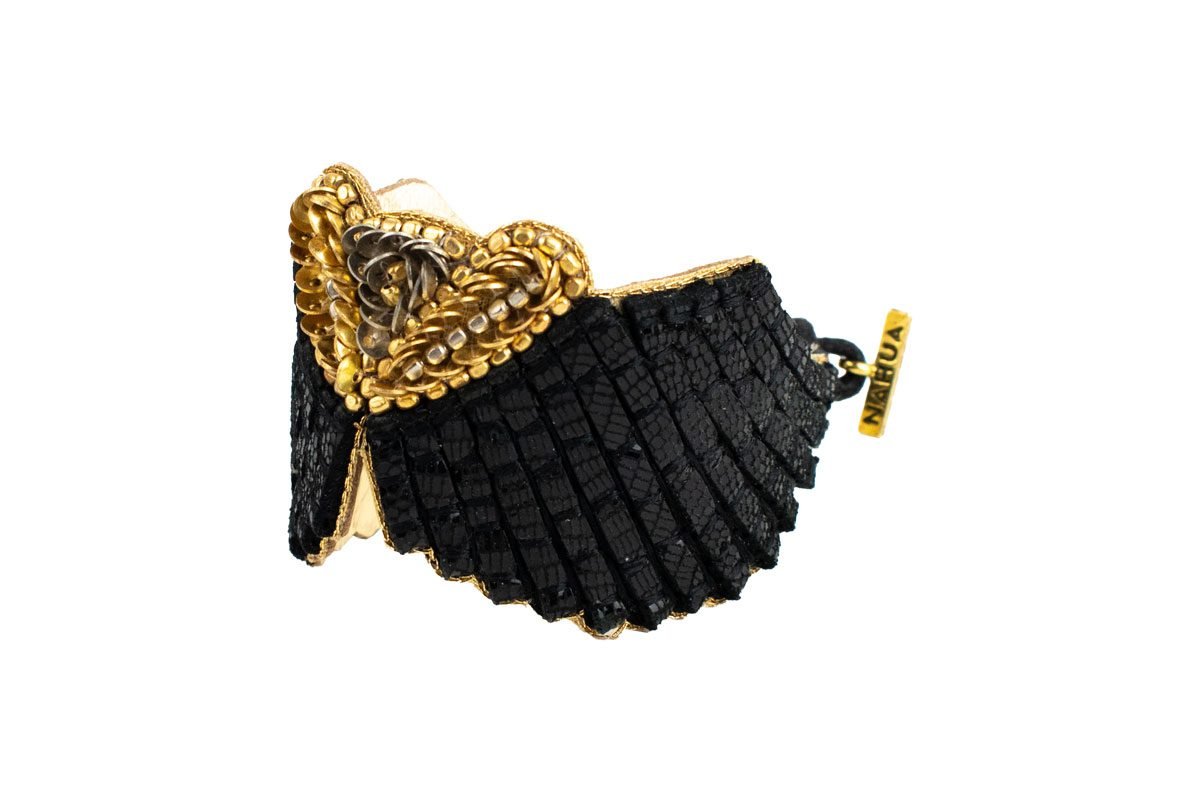 Bracelet rock Angy | Black lizard