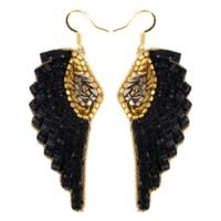 Boucles d'oreilles Anita Black lizard