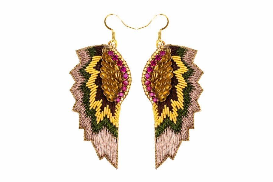Boucles d'oreilles métalliques Magda | Roseleaf