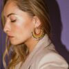 Boucles d'oreilles métalliques Maria | Roseleaf