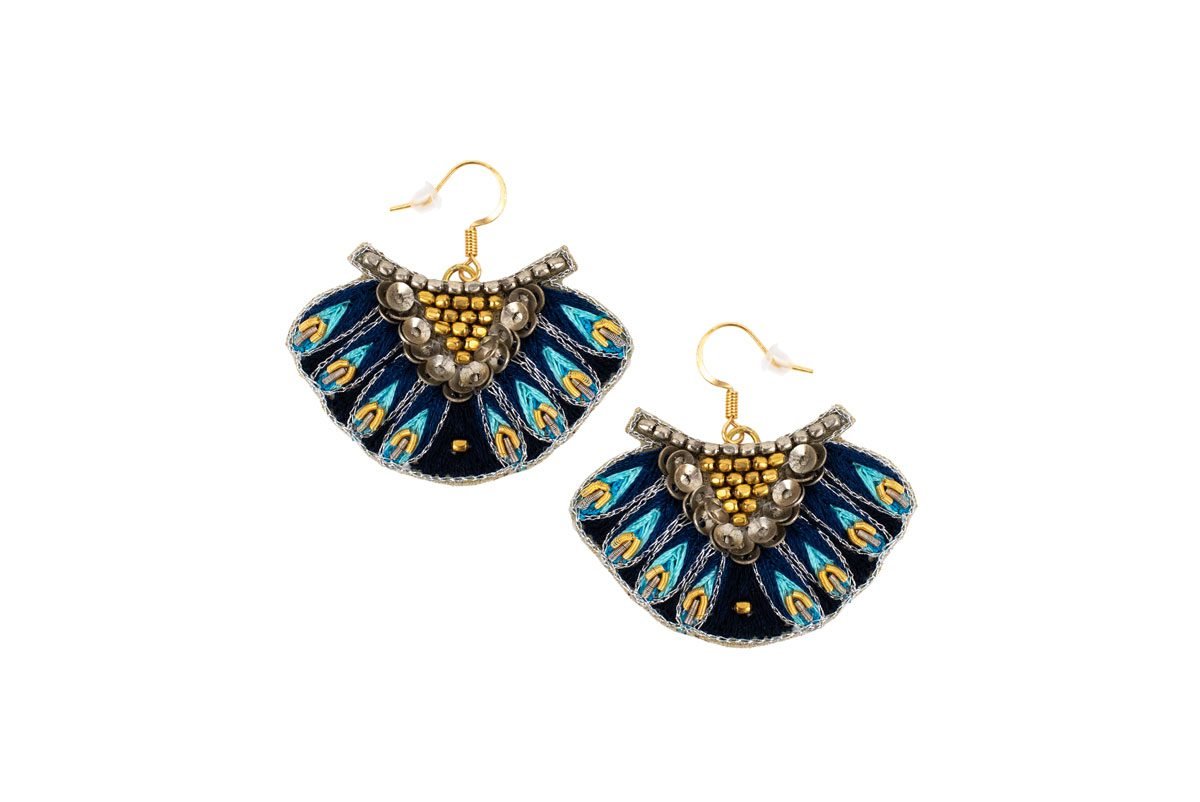 Boucles d'oreilles originales Nita | Midnight