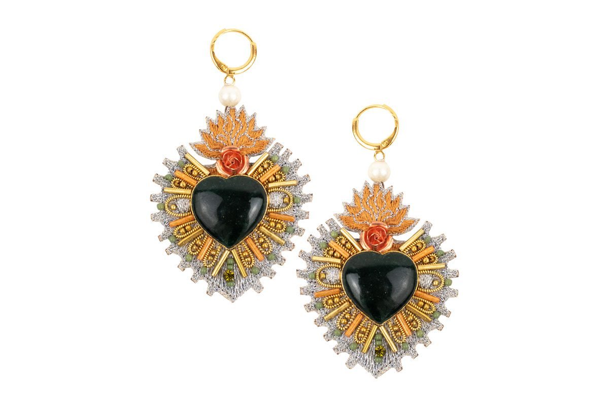 Boucles d'oreilles sacré coeur Rosa | Roseleaf