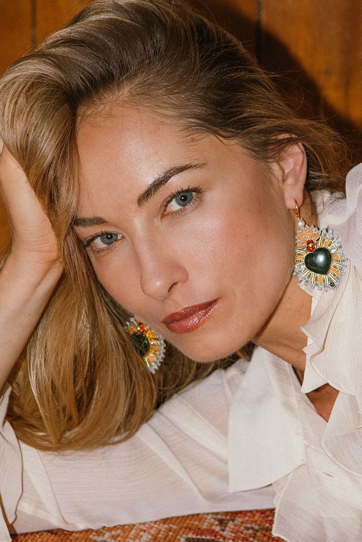 Boucles d'oreilles sacré coeur Rosa | Roseleaf