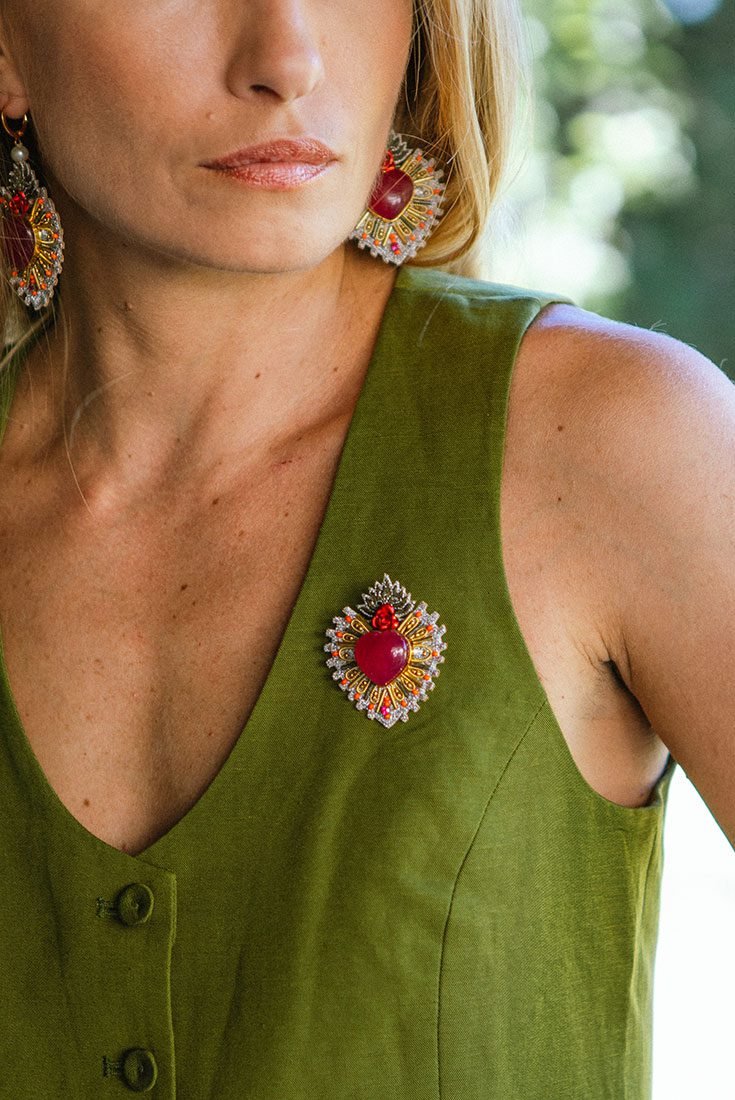 Broche sacré coeur Rosie | Cactus