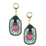 Metallic Blue Legs / Pink Jade stone