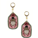 Metallic Red Legs / White Quartz stone