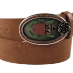 Metallic Green Legs / Pink Jade stone / Camel