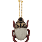 Metallic Red Legs / White Quartz stone