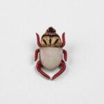 Metallic Red Legs / White Quartz stone